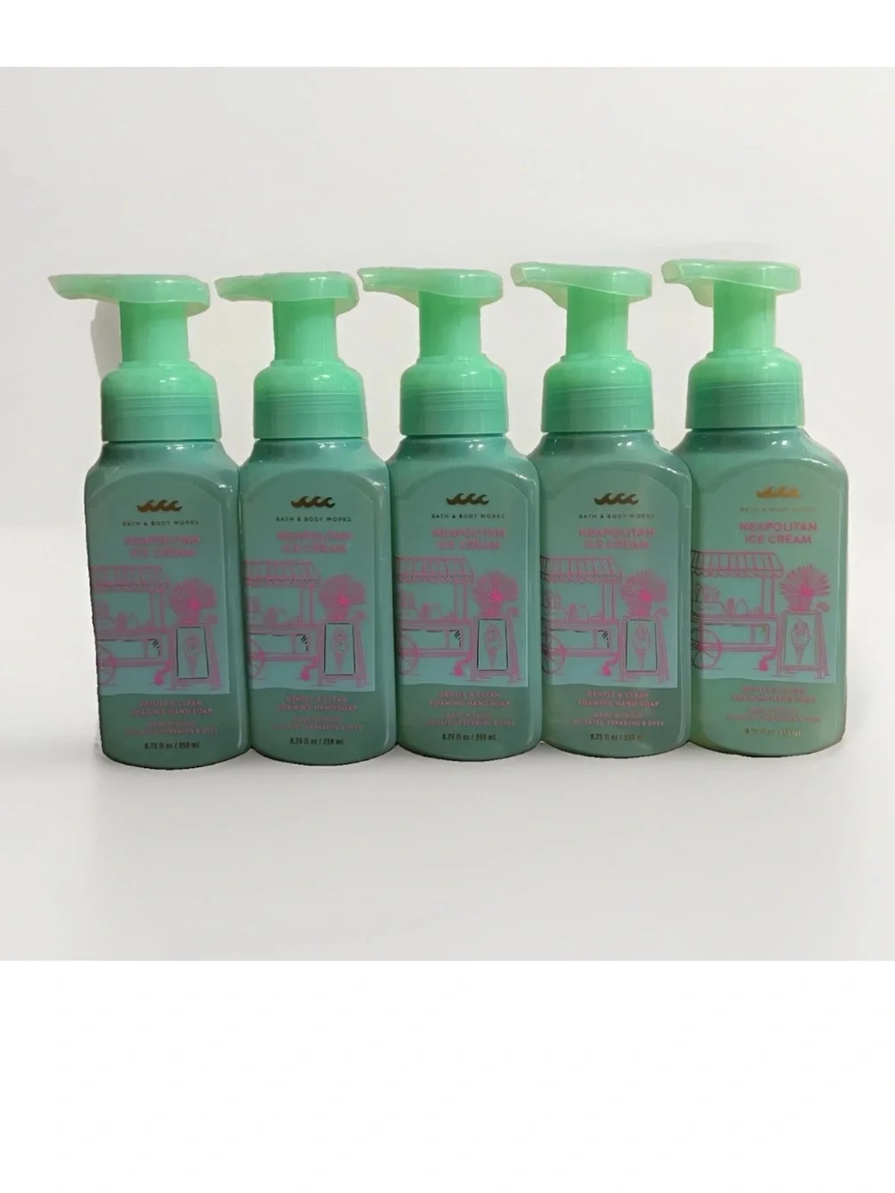 Bath & Body Works Neapolitan Ice Cream Foaming Hand Soap Set of 5, New